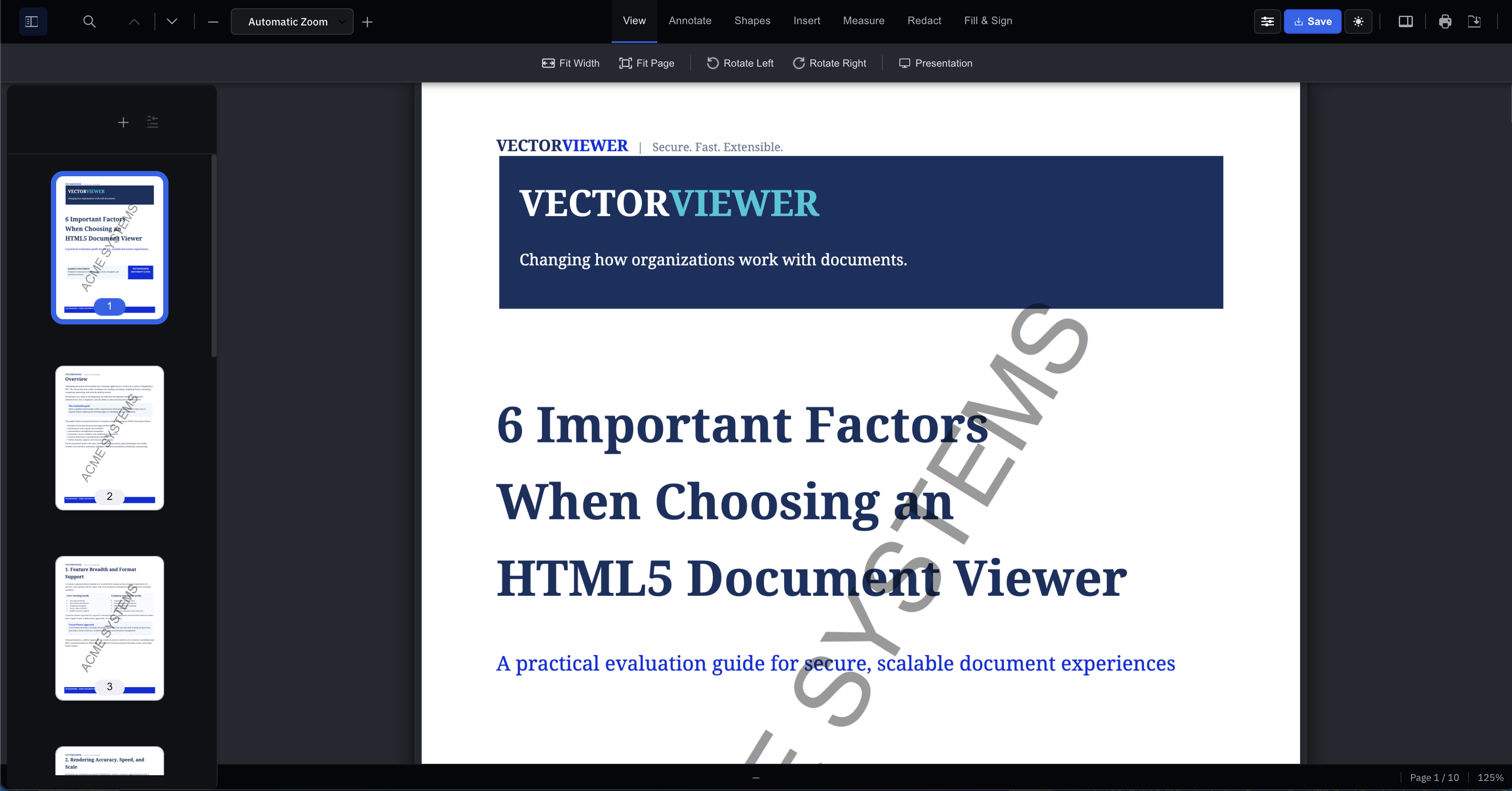 VectorViewer screenshot